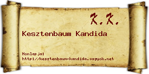 Kesztenbaum Kandida névjegykártya